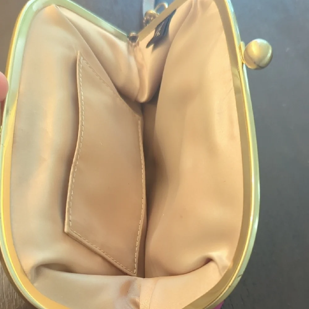 Coach Legacy Striped Large Kisslock Pouch/Wristlet - Picture 7 of 7